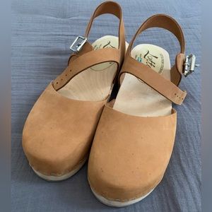 Lotta from Stockholm Leather/Wood Clogs